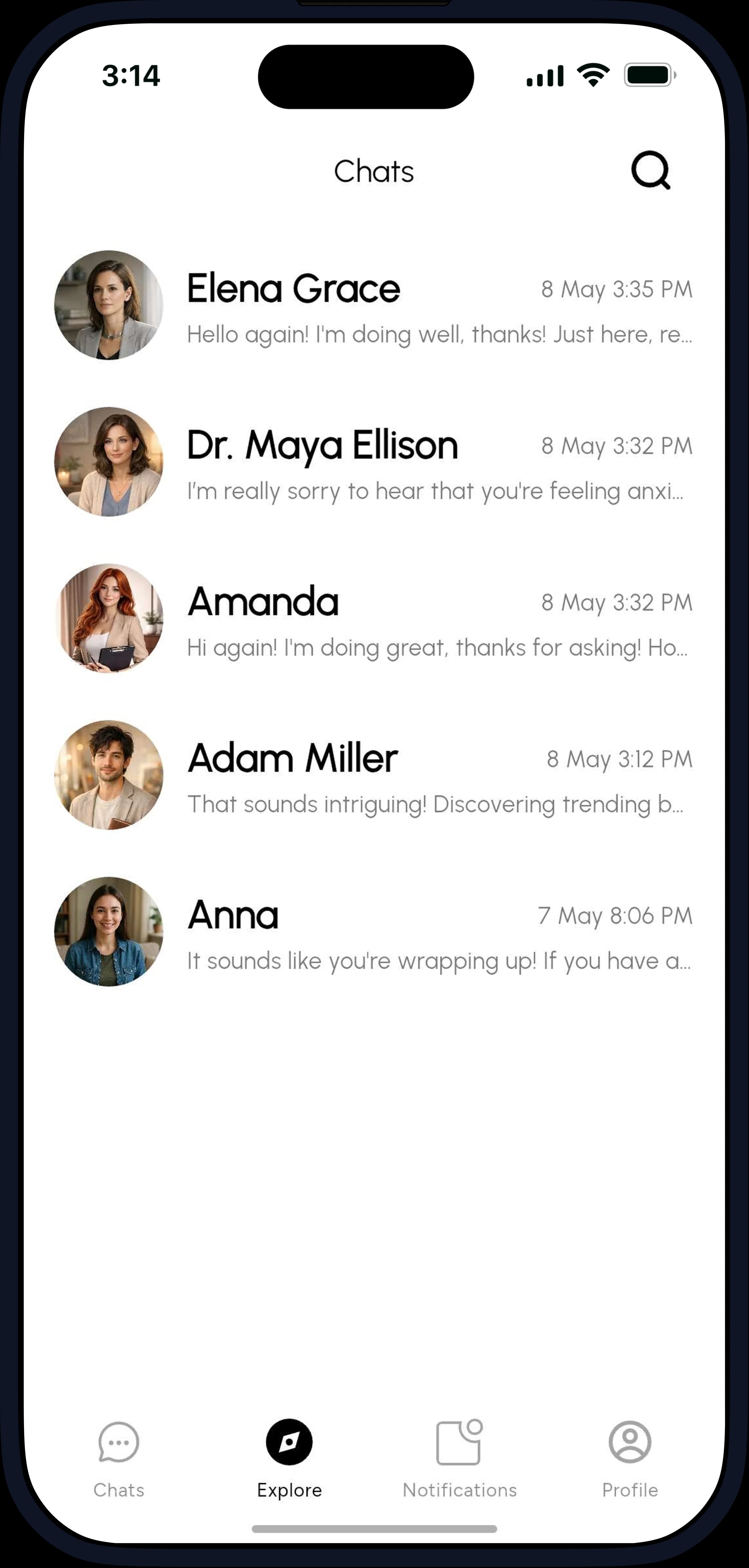 Chatti AI app screen 7