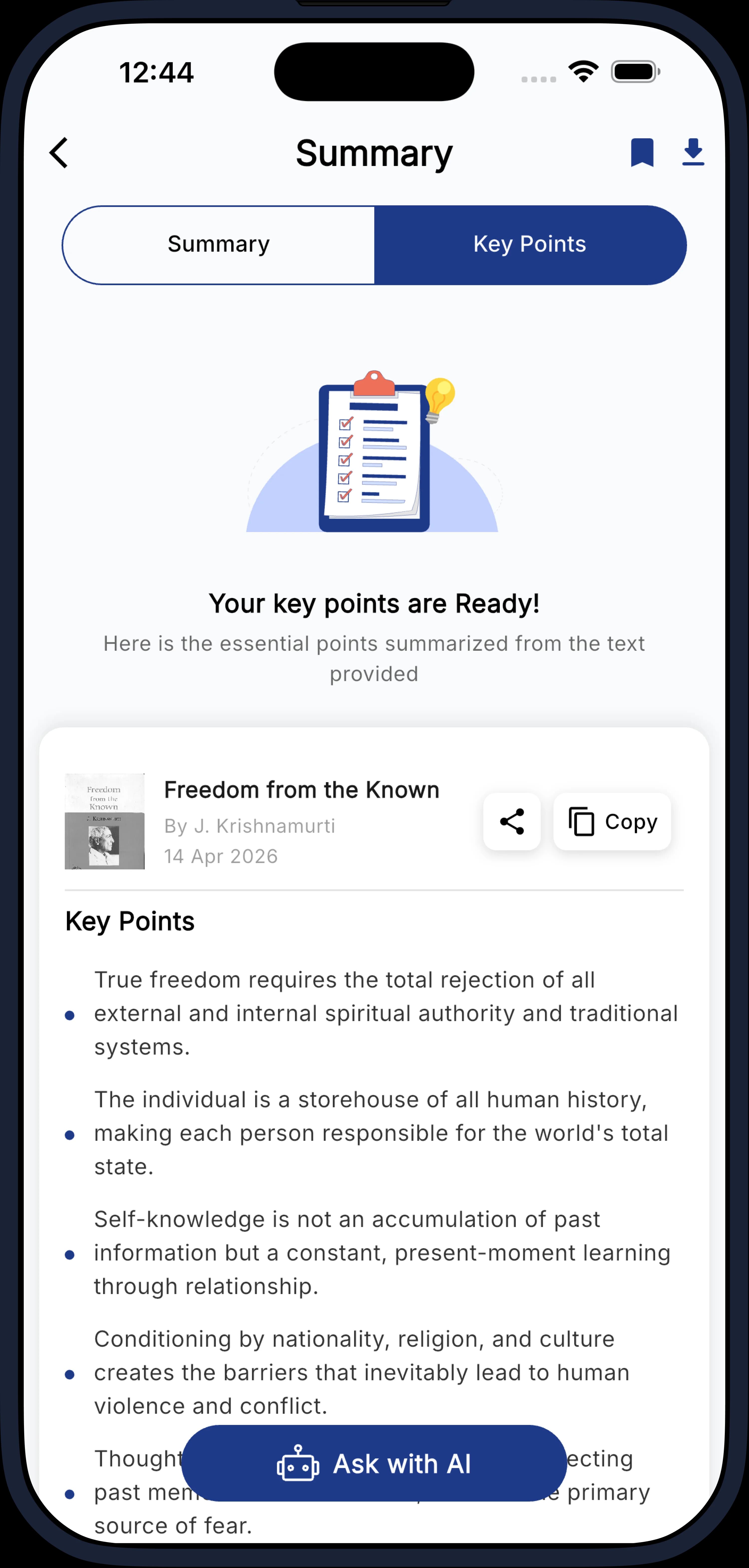 Summio app screen 6