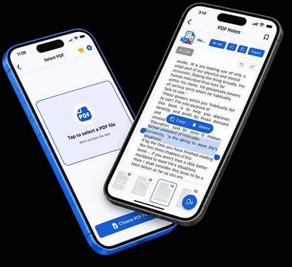 Textify PDF app on mobile devices
